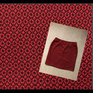 Le Suit Separates Skirt Sz 22W Elegance Classic Red Pencil Straight